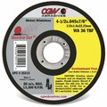 Cgw Abrasives Flat Thin Depressed Center Wheel, 5 in Dia x 0.045 in THK, 7/8 in Center Hole, 60 Grit, White Alumin 45006